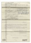Mary Astor Divorce Papers Signed Citing ''Extreme Cruelty'' -- Her Divorce From Fourth Husband Thomas Wheelock -- ''...because of his idleness, profligacy and dissipation...''