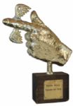 Flying Fickle Finger of Fate Award & Certificate From TV Series ''Rowan & Martin's Laugh-In'' -- Parody Award Given Out to Celebrities & Politicians