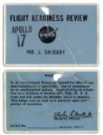 Jack Swigert Personally Owned NASA Lot of Apollo Badges, Launch Tickets & Return Passes