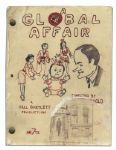 Rare Storyboard Script For ''A Global Affair'' Starring Bob Hope