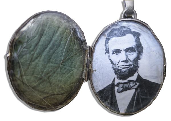 Collection 8 Strands of Abraham Lincoln's Hair Preserved in a Locket