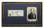General George Custer Signed 1873 Check -- Made out to a Mrs. Clifton, Whom Famously Turned Out to Be a Male Posing as a Woman & Married to a Soldier in the 7th U.S. Cavalry