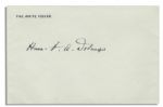 Franklin D. Roosevelt Autograph Letter Signed as President, Just Days Before Acting to Counter Hitler's Maneuvers in Czechoslovakia -- ''...plans for going to Algonac tomorrow...are off...''