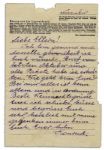 Concentration Camp Victim at Ravensbrueck Writes to His Parents -- ''...How are you? Same old, same old here and everything in order. I wish Merry Christmas and send you kisses...''