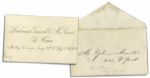 Ulysses S. Grant Dinner Invitation to Three Separate Dinners Hosted by Him and His Wife -- Invitation Has Typographical Error However!