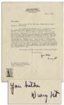 Dwight D. Eisenhower WWII Typed Letter Signed -- To His Brother, Edgar -- ...I think you should not try to mould plans around the possibility of a bombing raid...