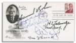 Watergate Signed First Day Cover -- Signed by Seven Prominent Watergate Figures Including Judge John Sirica and Sam Ervin