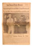 25 November 1963 Account of John F. Kennedys Funeral and Oswalds Killing -- Dallas Times Herald Newspaper