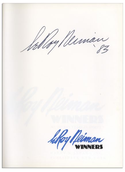 Leroy Neiman Signed ''Winners: My Thirty Years in Sports''
