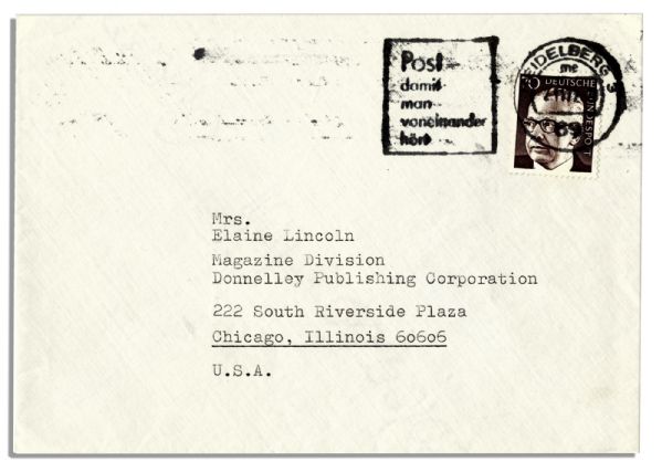 Lot Detail - Albert Speer Letter Signed With Handwritten Annotation ...