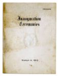 Woodrow Wilson First Inaugural Program -- 1913