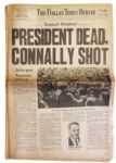 Late Edition of the 22 November 1963 Dallas Times Herald Announcing Assassination of JFK -- PRESIDENT DEAD / CONNALLY SHOT