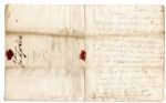 Abraham Hargis Autograph Letter Signed as the Keeper of the Cape Henlopen Lighthouse -- ''...Please to not forget the dog...Last Knight I lost 2 turkeys...'' -- 1784