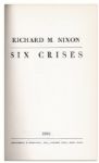 Richard Nixon Signed Copy of His Book ''Six Crises''