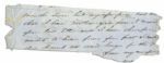 Charles Goodyear Signed Letter Fragment, Written in His Hand