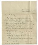 Rene Gagnon Autograph Letter, Three-Times Signed -- 3 Months Before Iwo Jima -- ''...in the field most of the week...boy was it dirty...the foxhole was muddy. Boy what a life!...''