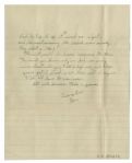 Rene Gagnon Autograph Letter, Three-Times Signed -- 3 Months Before Iwo Jima -- ''...in the field most of the week...boy was it dirty...the foxhole was muddy. Boy what a life!...''