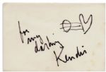 Orson Welles Signed Drawing -- What Looks to Be a Sketch of Himself as Santa Claus -- Watercolor & Ink