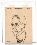 Enrico Caruso Hand-Drawn Caricature Sketch