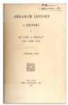 ''Abraham Lincoln: A History'' -- Complete 10 Volume Set in Unusually Nice Condition From 1890