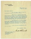 Franklin Roosevelt Letter Signed as President -- ''...You are wholly right in regard to the polluted waters of the Hudson River...the problem is...not [for] the Federal Government...''