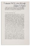 Charles Evan Hughes Speech Signed -- Speech Is About the Importance of the Justice System, Delivered on the 115th Anniversary of the Supreme Court