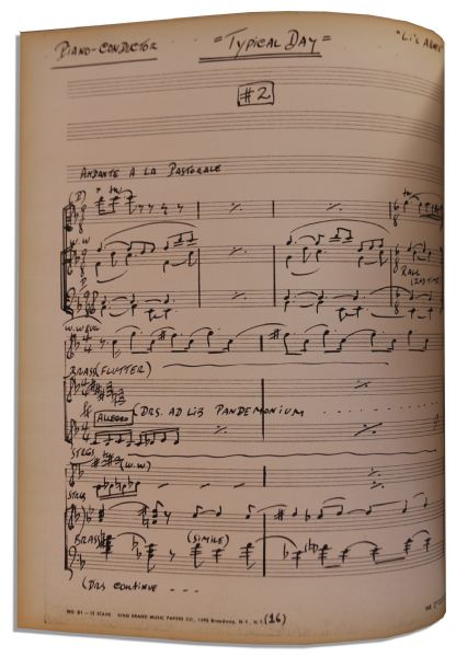 Bound Book of Handwritten Music From the 1956 Production of ''Li'l Abner'' Based on the Famous Comic Strip -- From the Personal Collection of Al Capp