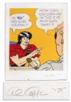 Lil Abner Poster Featuring Lil Abner & Moishe Dayan -- Signed Al Capp 75 in Pencil & Marked EA 3/20 -- Measures 23.75 x 29.5 -- Tape To Border, Near Fine