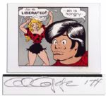 Lil Abner Original Poster -- With Daisy Mae & Abner -- Artist Proof Is Labeled AP & Signed Al Capp 74 in Pencil -- Measures 29 x 22 -- Near Fine