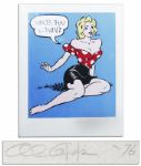 Al Capp Colorful Lil Abner Poster -- Depicting Daisy Mae -- Signed in Pencil Al Capp 76 -- Measures 24 x 28.5 -- Near Fine
