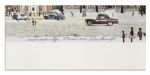 Master of Americana, Norman Rockwell Signed Print of ''Stockbridge Main Street at Christmas'' -- 30.75'' x 12.5''