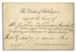 Official Duke of Wellington Dinner Invitation