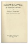 Norman Rockwell Signed Autobiography ''My Adventures as an Illustrator'' With Unclipped Dustjacket