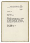 Arthur Schlesinger Typed Letter Signed -- ''...As for the Warren Commission, it does seem to me that its investigation was in several respects inadequate...''