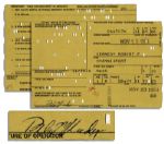Robert Kennedy Signed Drivers License Application From 1964