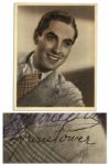 Tyrone Power 8  x 10 Photo Signed