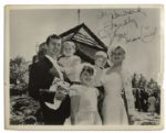 Janye Mansfield & Mickey Hargitay 10 x 8 Wedding Photo Signed