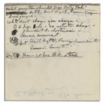 Richard Nixon Handwritten Notes to Himself -- ''...What position should Rep party take?...shouldn't be doctrinaire...Don't know where RN. stands...''