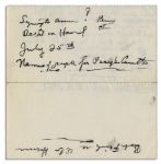 Richard Nixon Handwritten Notes to Himself -- ''...What position should Rep party take?...shouldn't be doctrinaire...Don't know where RN. stands...''
