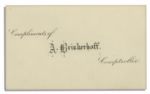 Invitation to the Brooklyn Bridge Opening Ceremony -- Near Fine & Printed by Tiffany & Co.
