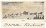 Norman Rockwell Signed Print of Stagecoach -- Art Done for the 20th Century Fox Film in 1966