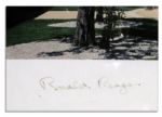 Ronald Reagan Signed Lithograph of His Presidential Library