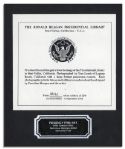 Ronald Reagan Signed Lithograph of His Presidential Library