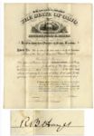 Rutherford B. Hayes Document Signed