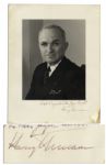 Harry S. Truman 11 x 14 Photo Signed