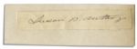 Suffragette Susan B. Anthonys Signature