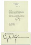 Lyndon B. Johnson Letter Signed as President -- I would be proud if...my land and my life has a larger meaning for the American people...