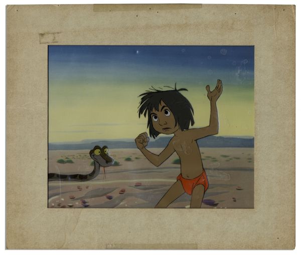Ray Bradbury Personally Owned Disney Animation Cel From ''Jungle Book'' -- Featuring Mowgli & Kaa