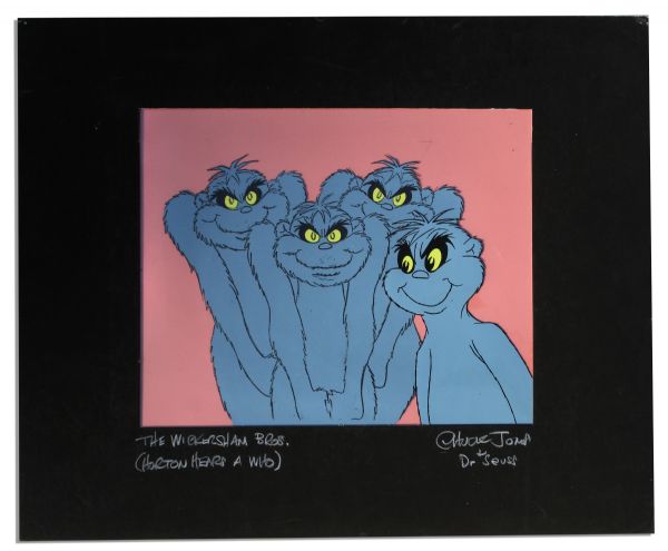 Ray Bradbury Personally Owned Animation Cels of the Wickersham Brothers From ''Horton Hears a Who''