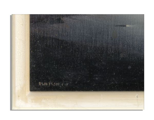 Ray Bradbury Personally Owned Oil Painting by Robert Watson